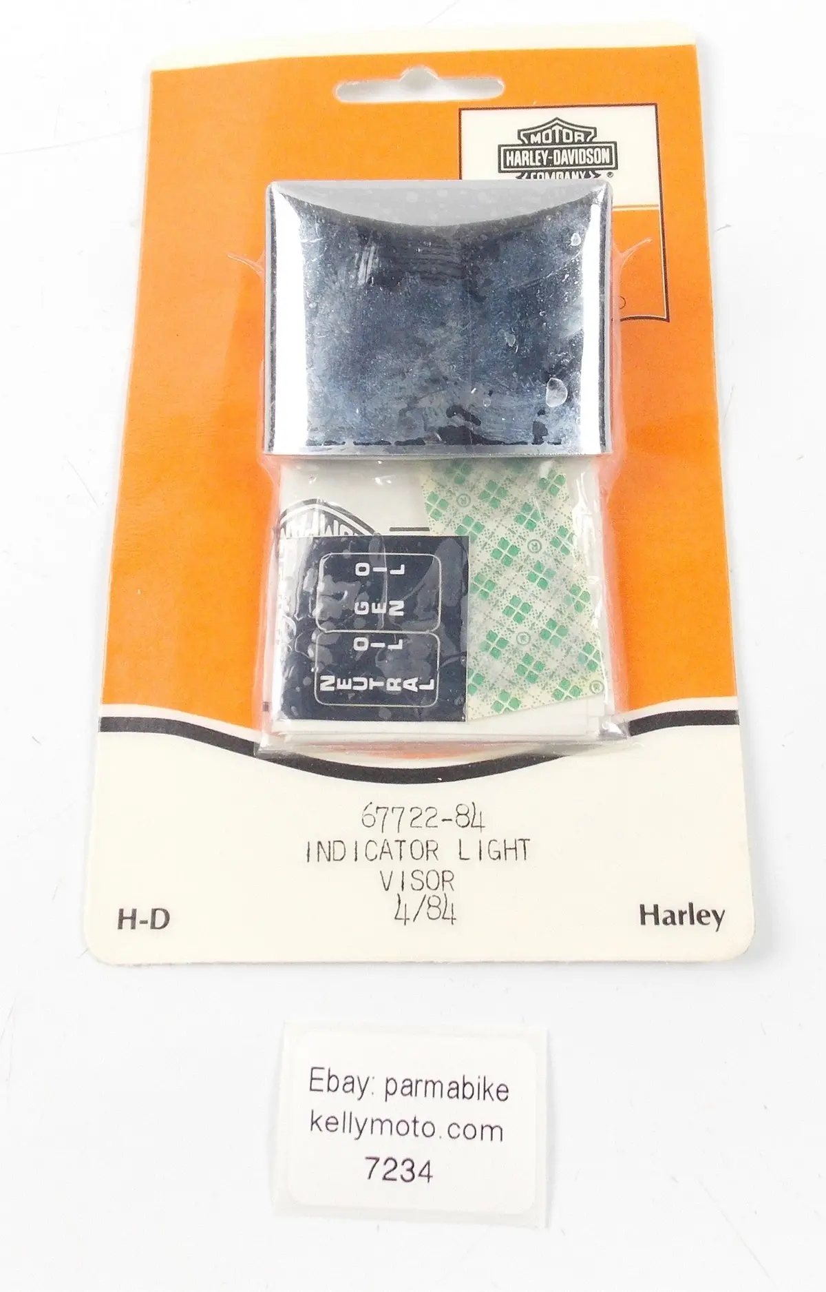 Motor Harley-Davidson Indicator Light Visor 4/84 67722-84 1