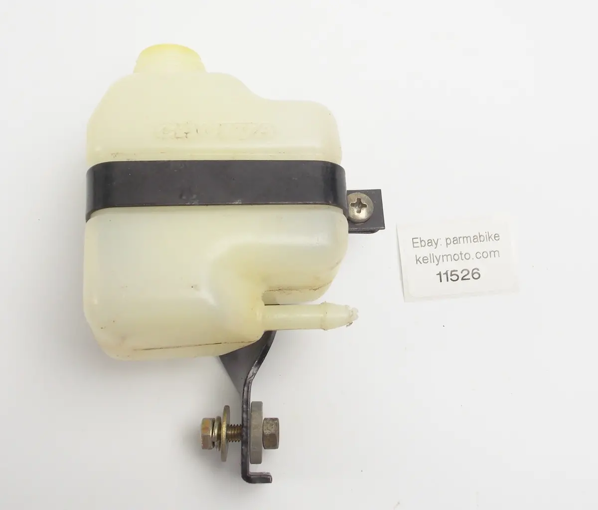 1986 Cagiva 125 Elefantre Radiator Fluid Reservoir Tank+Holder Mounting Bracket 1