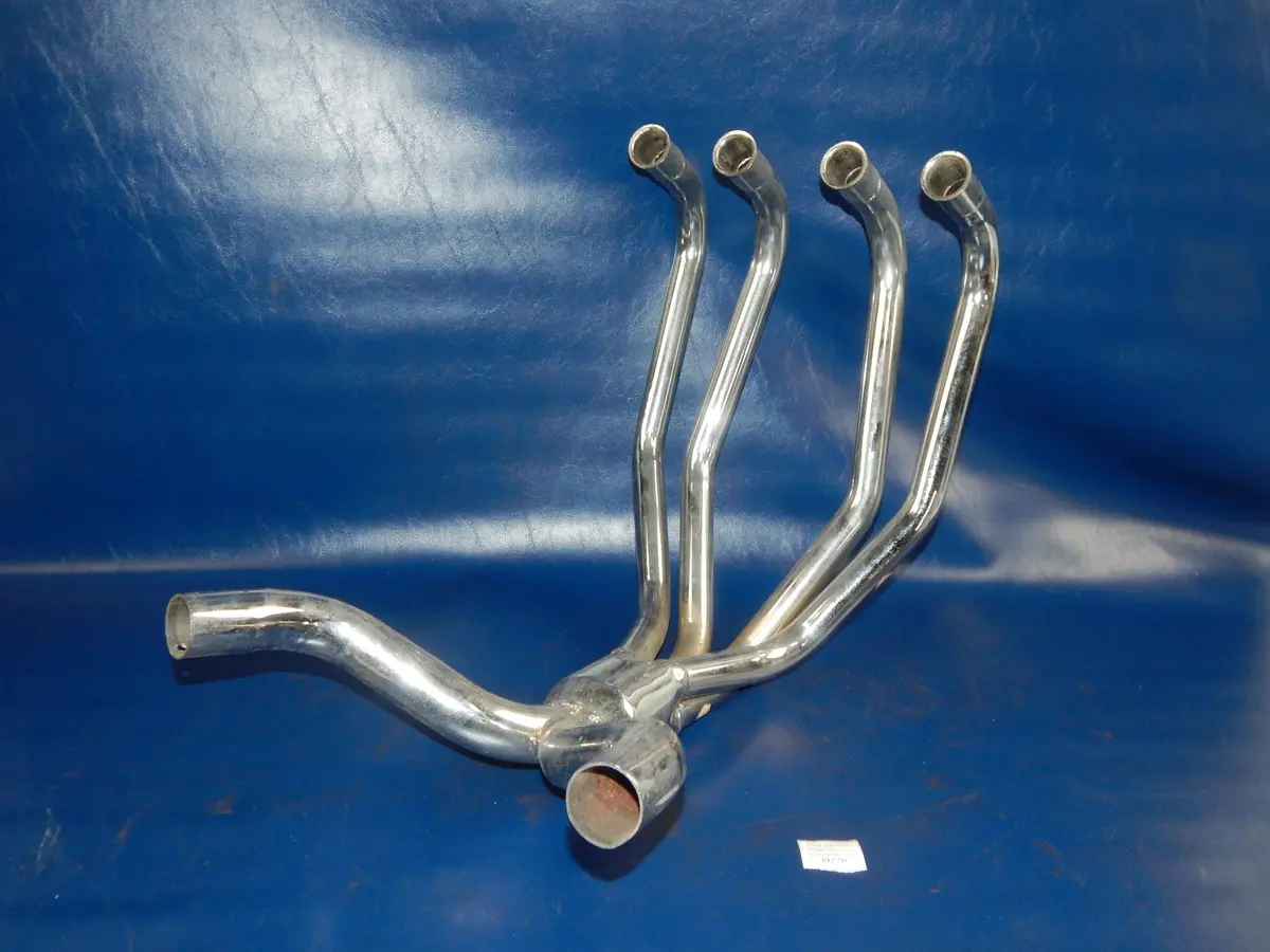 Honda Cb400 Marving 4 In 2 Chrome Header Pipe Exhaust Muffler H-400 Vintage Cafe 1