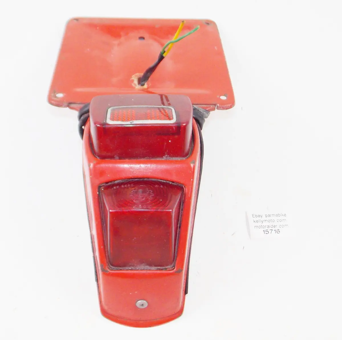 1959 Gilera Giubileo 98Cc Rear Fender License Plate Tail Light Assy Vintage 1