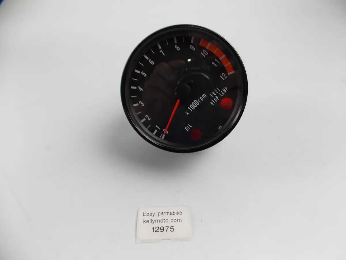 Nippon Denso Tachometer Gauge 12.000 Rpm 1970'S Instrument Kawasaki Honda Yamaha 1