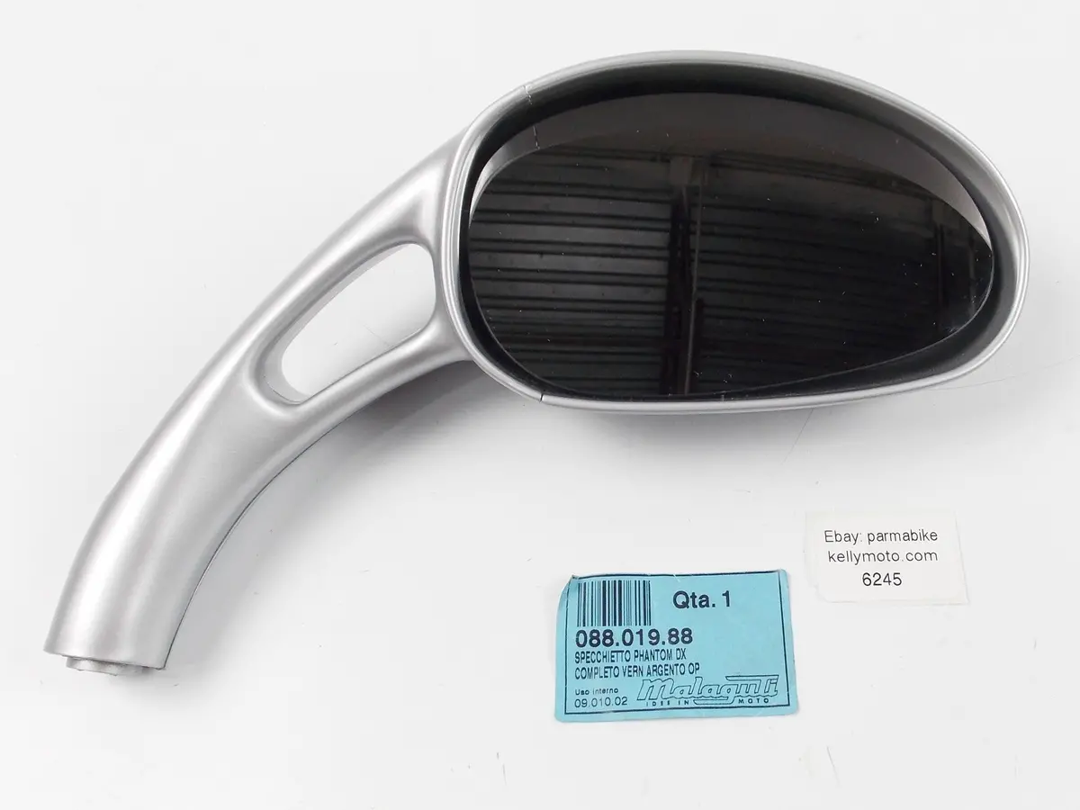 Nos Malaguti Phantom Right Side Rear View Mirror Silver Gray 088.019.88 08801988 1
