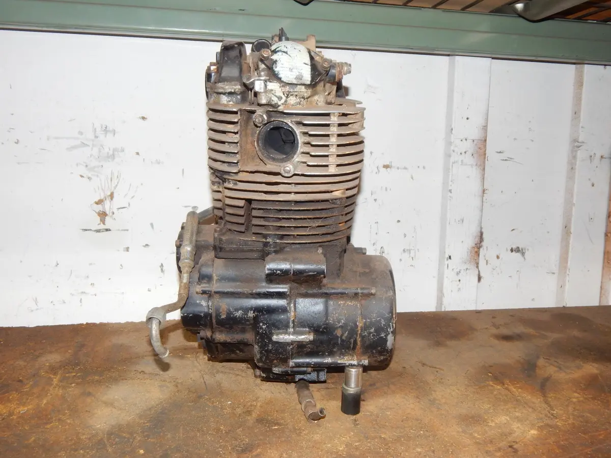 1977 Yamaha Tt500 Engine Motor 1T1-001161 Crank Cases Cylinder Head Gearbox 2