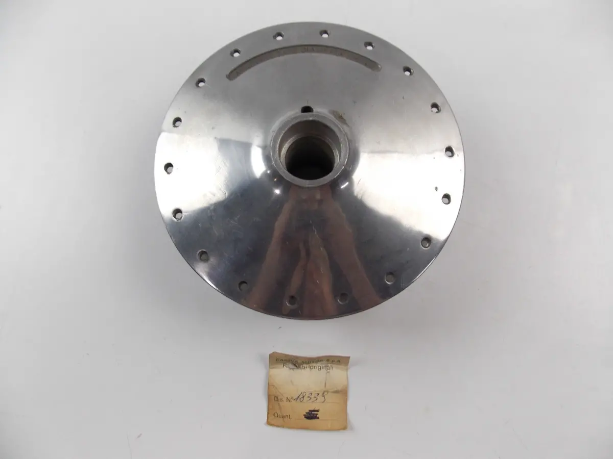 Nos Oem Cagiva Harley Amf 1975 Sxt 125 Front Wheel Hub 136 Mm Polished 800018339 1