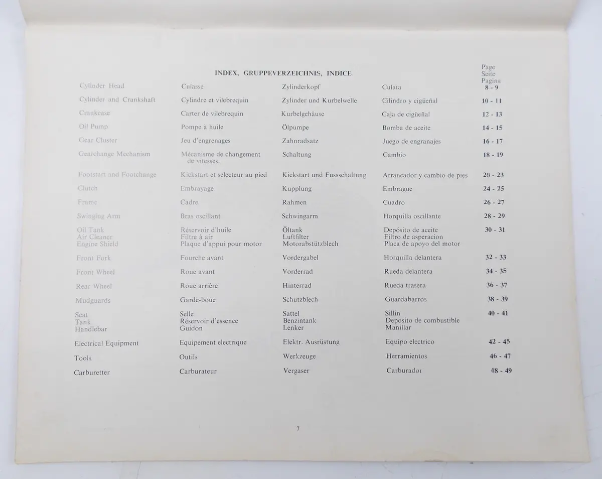 1960'S Bsa Model B44 Victor Enduro Replacement Parts List Book Manual No.00-5127 2