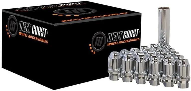 12Mm X 1.5" Spline Et Thread Length Wheel Lug Nut Installation Kit - 6 Lug Chrome - W56015se 1