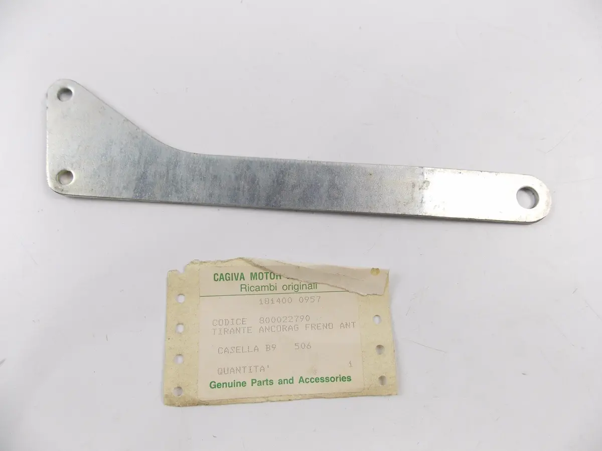 Nos Cagiva 1979 Sxt 125 Front Wheel Brake Plate Anchor Stay Bracket 800022790 1