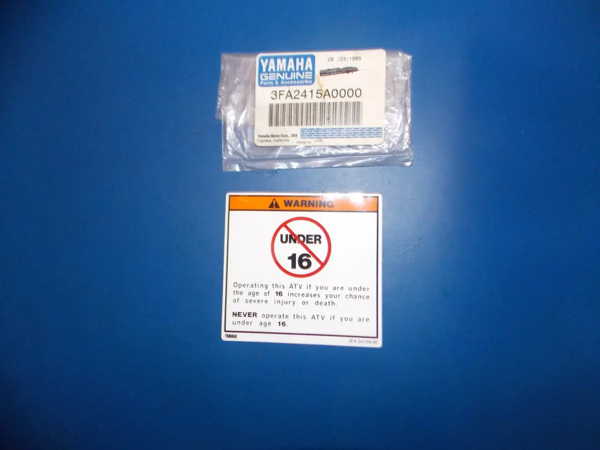 Nos Yamaha  1989-1998 Yfa1 Yfs200 Yfb250 Yfz350 Caution Label  3Fa2415a0000 1