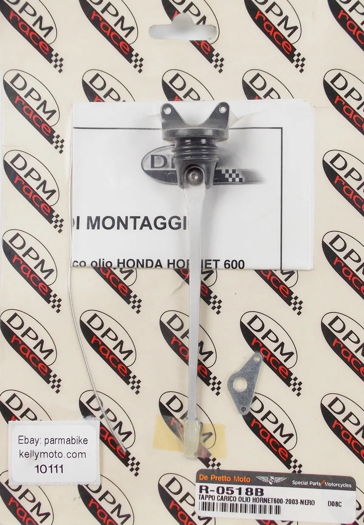 De Pretto Moto Race Honda Hornet 600 1999-2006 Oil Tank Cap Black Alloy R-0518B 1