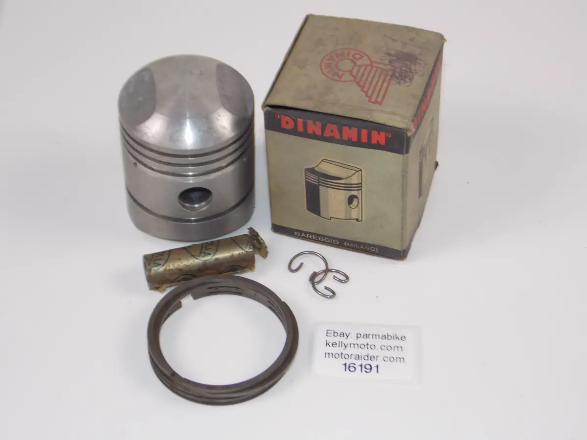 Nos Dinamin 240 Piston 64.6 Mm Mv 125 Sport+Circlips+Rings+14Mm Pin #16191 1