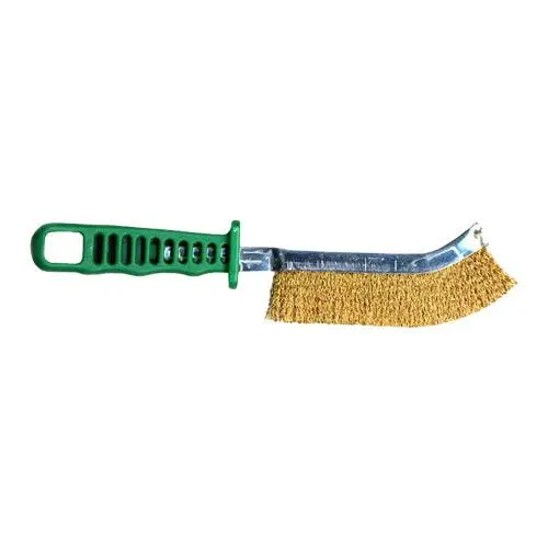 Curved Wire Hand Brush - Brass 1