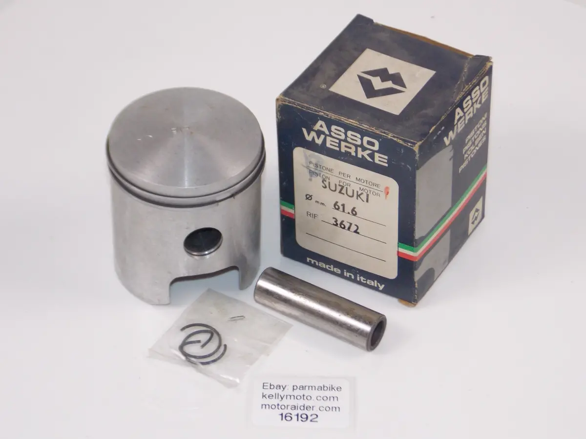 Nos Asso Werke 2141 Pisto 61.6Mm 3672 + Circlips + 16Mm Pin + Ring 16192 1