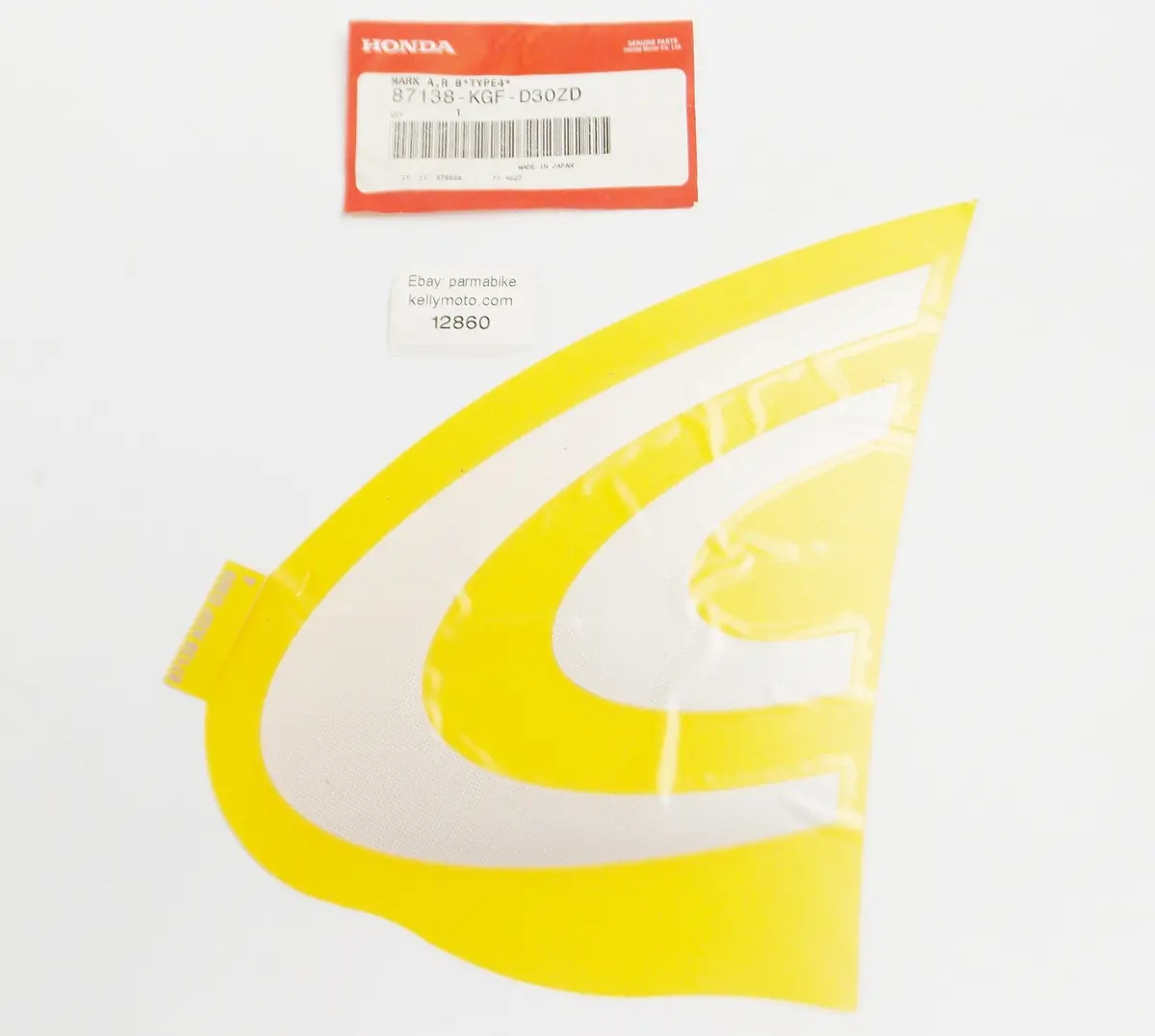 Oem Honda 2004-05 Nes125/150 Mark A. Decal R. Body Cover Type 4  87138-Kgf-D30zd 1