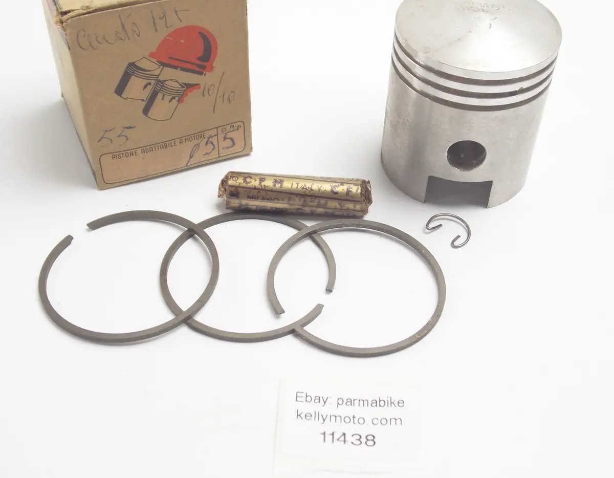 Nos Dinamin Piston + Rings + Pin + Clip Diameter 55 Mm Zanella Ceccato 125 Cc 1