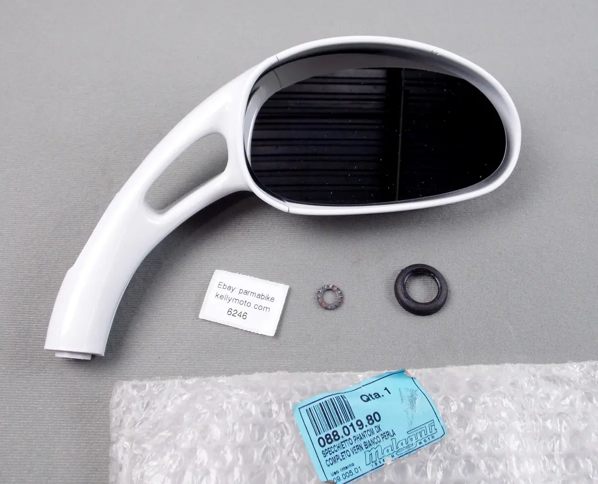 Nos Oem Malaguti Phantom F12 Right Side Rear View Mirror White 088.019.80 1