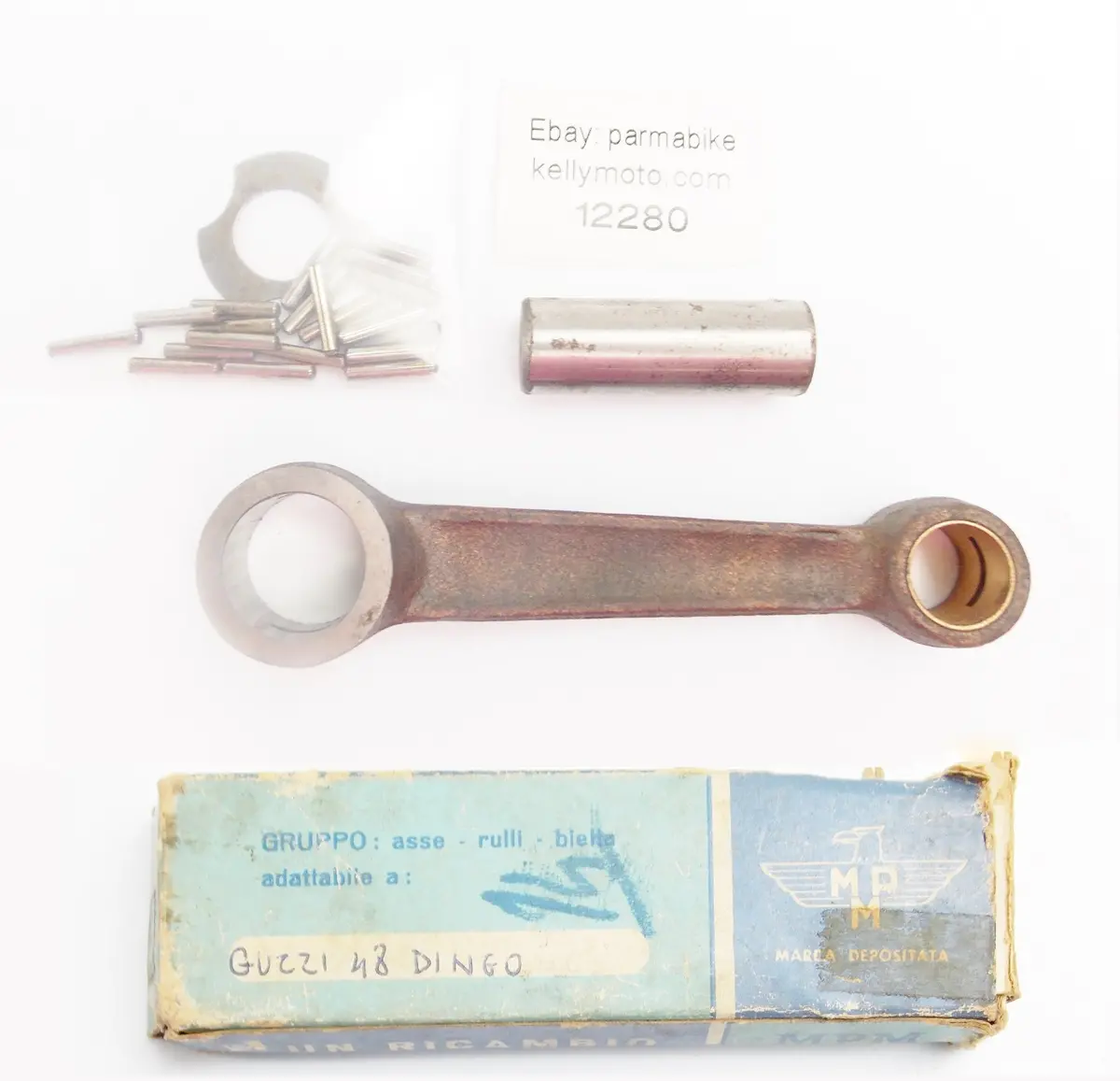 Mpm Connecting Rod + Pin + Roller Bearings Motor Engine Guzzi 48 Cc Dingo 1