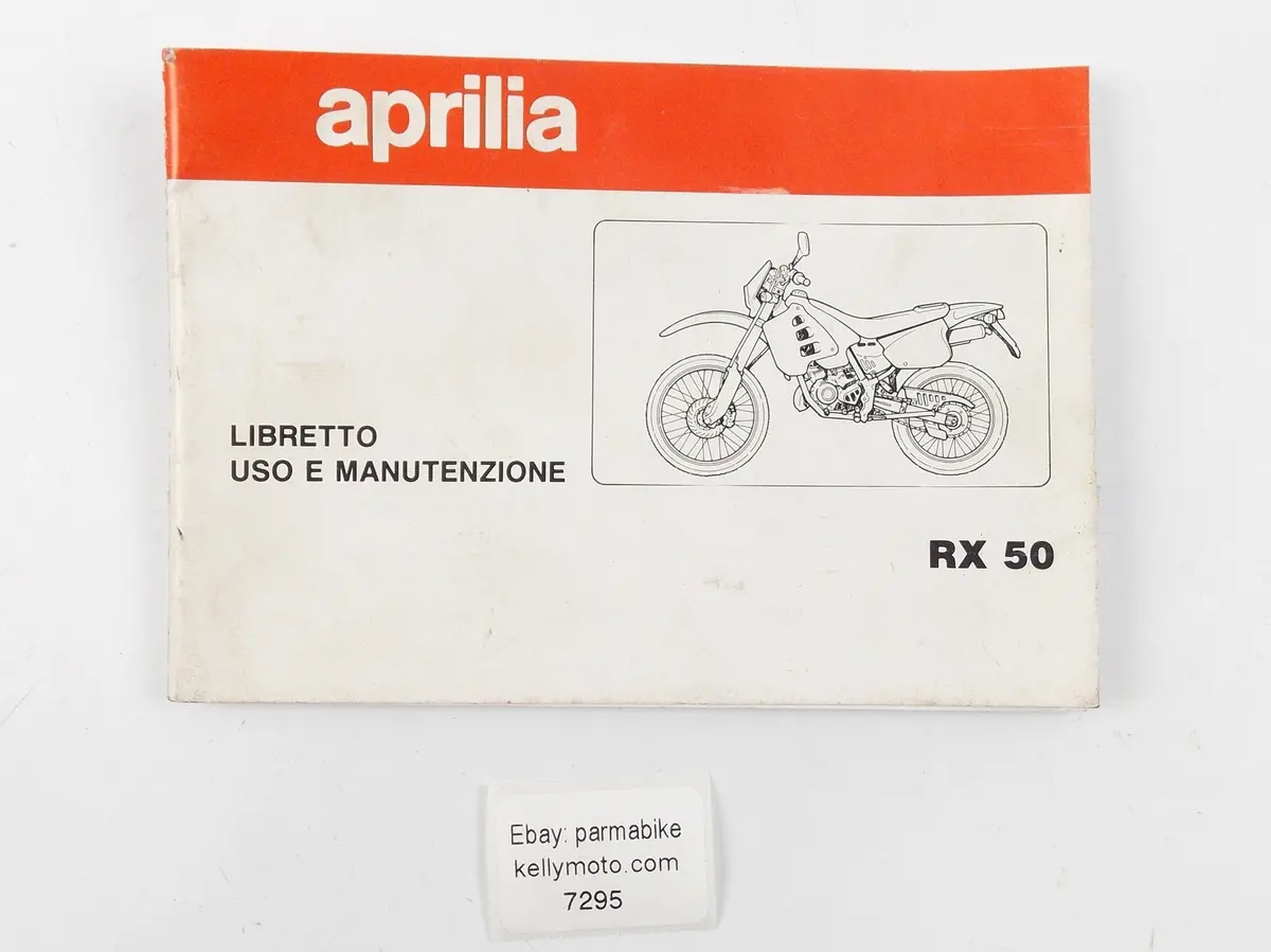 1993 Rx 50 Aprilia User Manual Owner Book Italian 37 Pages # 8201425 1