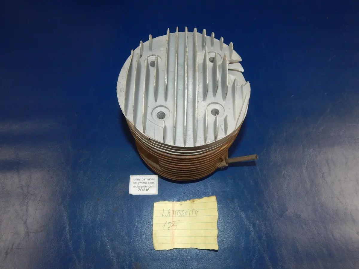 '60S Lambretta 175 200Gp Cylinder Head Top End Bore D=64Mm Motor Engine Vintage 1