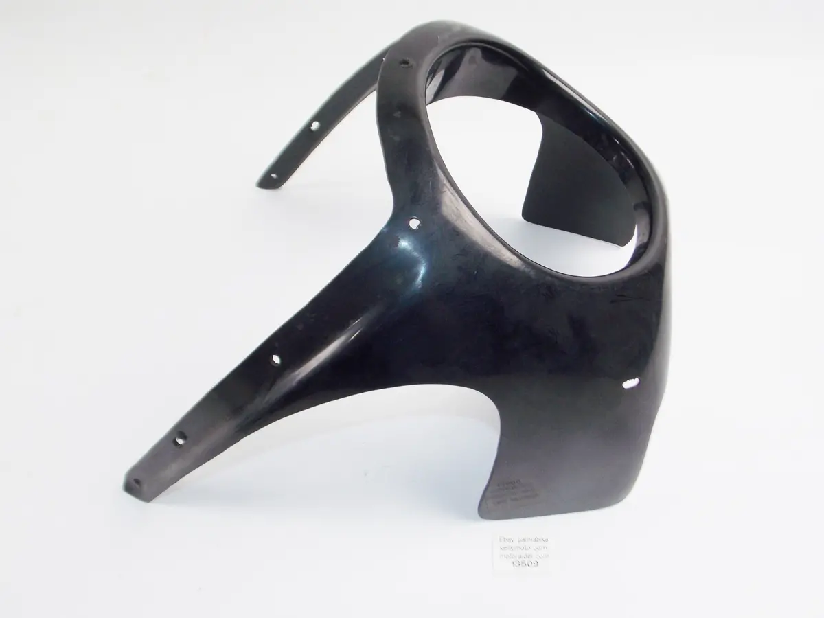 Universal Motorcycle Plastic Front Light Fairing Cowling W=13" Light D=6" Black 1