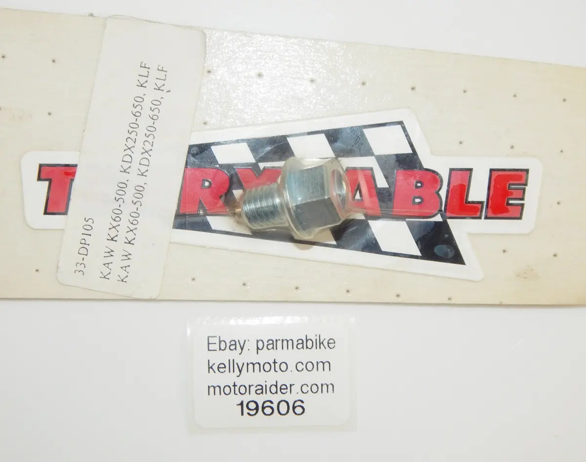 Terrycable 33-Dp105 Magnetic Oil Drain Plug Kawasaki Kx60-500 Kdx250-650 Vintage 1