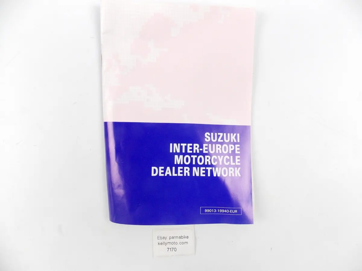 1996 Suzuki Inter-Europe Dealer Network Manual Catalog Book 99013-19940-Eur 1