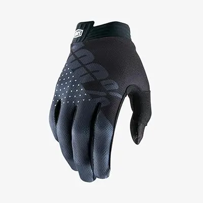100% Itrack Mens Off-Road Motorcycle Gloves - Blackcharcoal 1