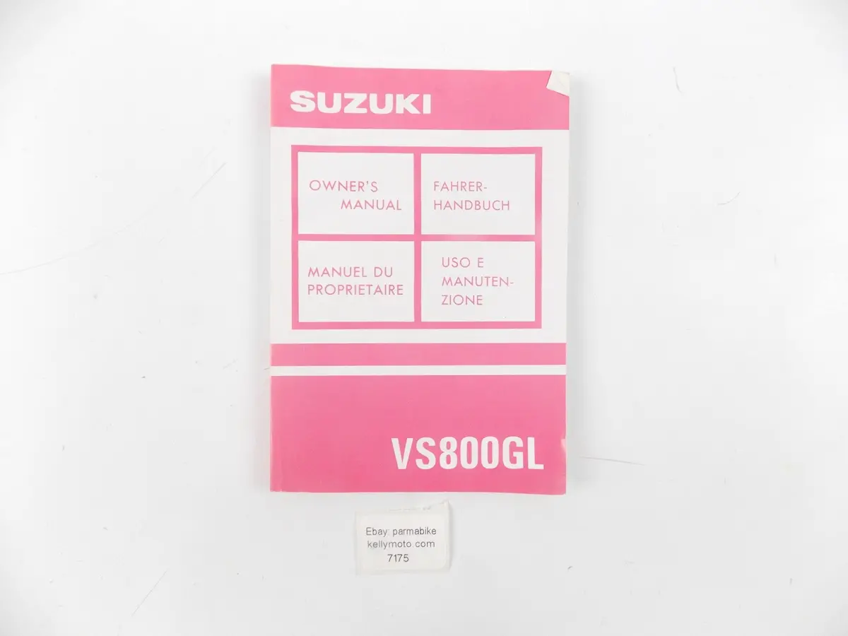1992 Suzuki Owner User Maintenance Manual Book Catalog Vs800gl 99011-39A52-18R 1