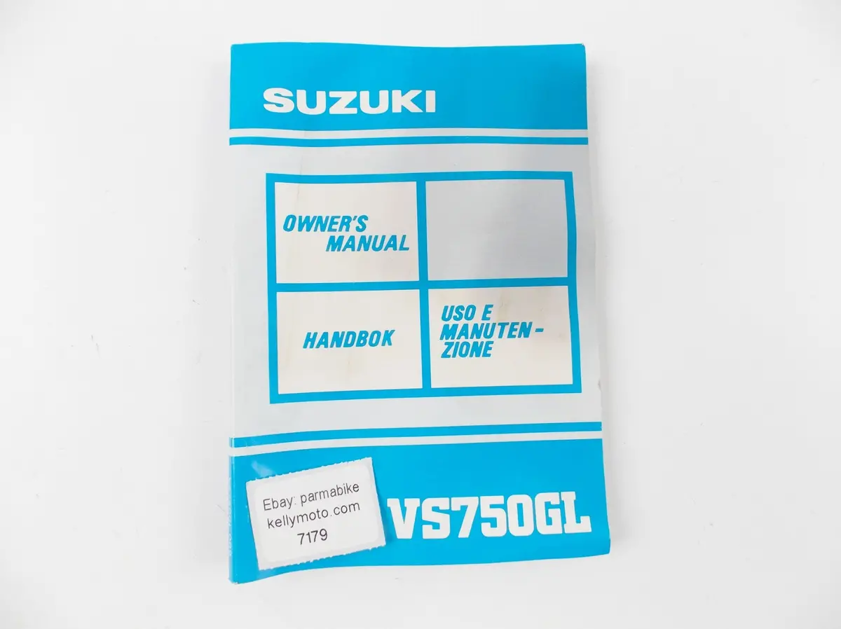 1990 Suzuki Owner's User Maintenance Manual Book Catalog Vs750gl 99011-36A37-009 1