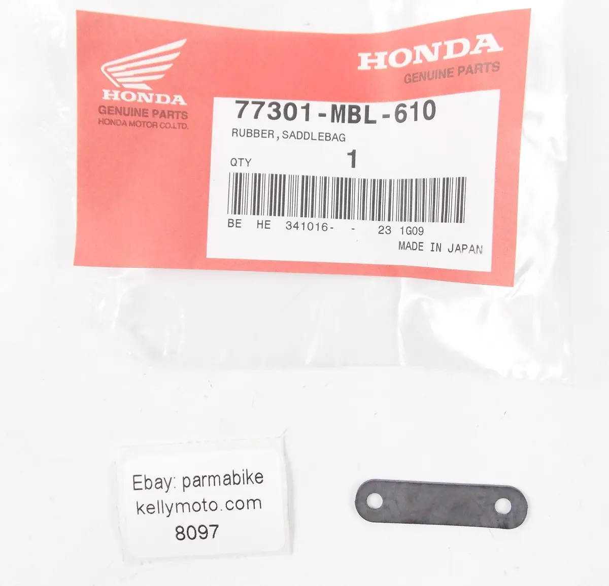 Nos Oem Honda 1998-2001 Nt650 Rubber Saddlebag Hinge 77301-Mbl-610 1