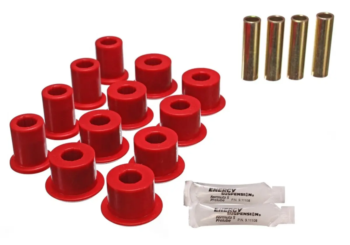 Energy Suspension 96-04 Toyota Tacoma / 89 4Runner / 89-95 Pick Up Red Rear Leaf Spring Shackle Bush - Pt# Ene8.2108R (C2) 1