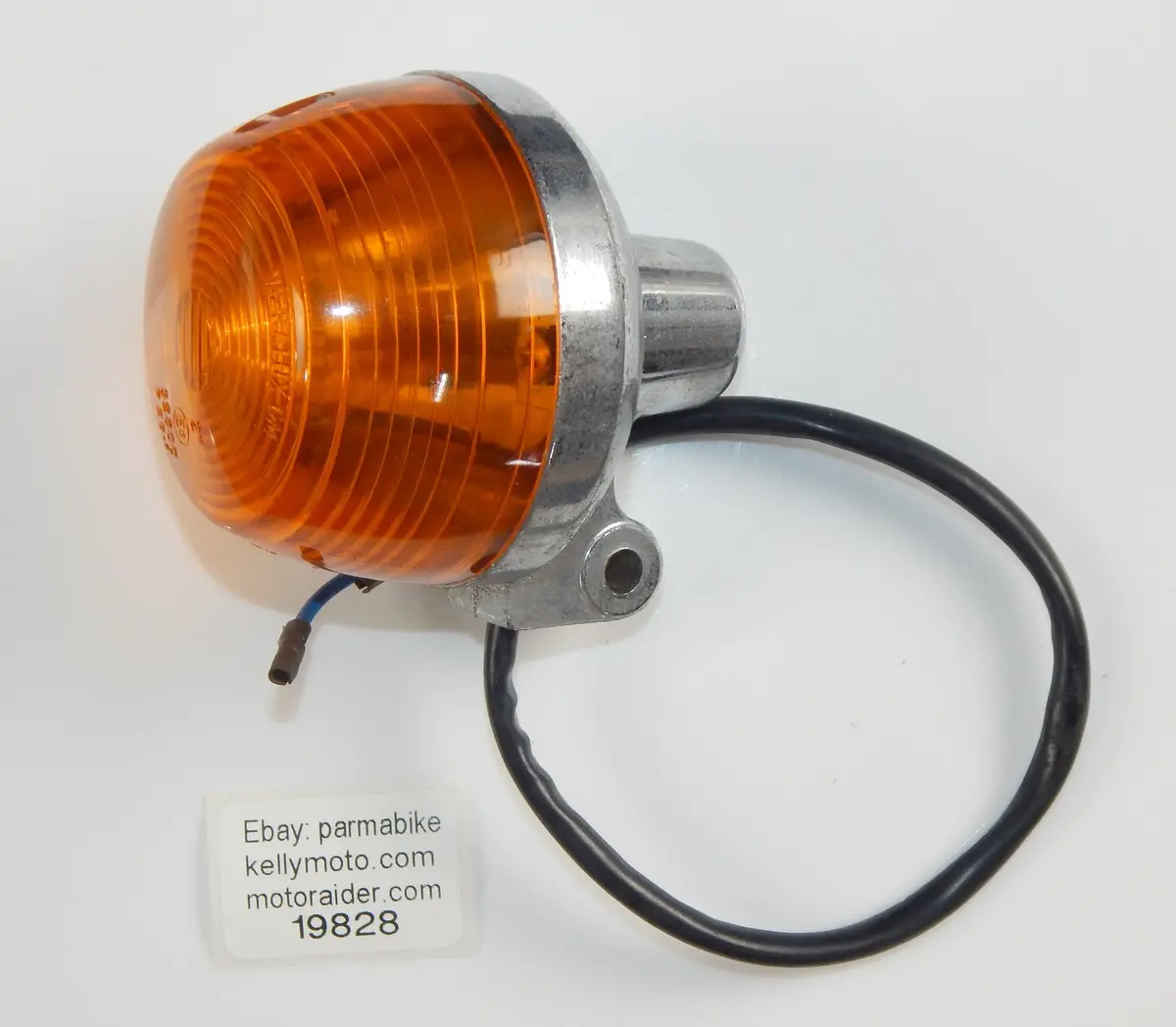 Vintage Motorcycle Turn Signal Chrome/Amber Guzzi Freccia Morini Laverda Veralux 1