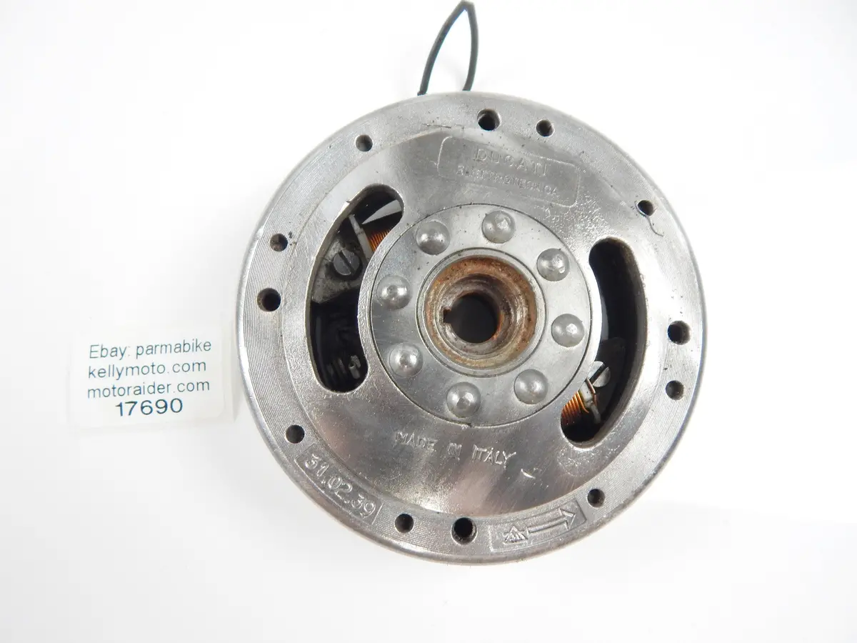 Ducati Ignition Flywheel Magneto Rotor Stator 31.02.39 Vintage Italy 1
