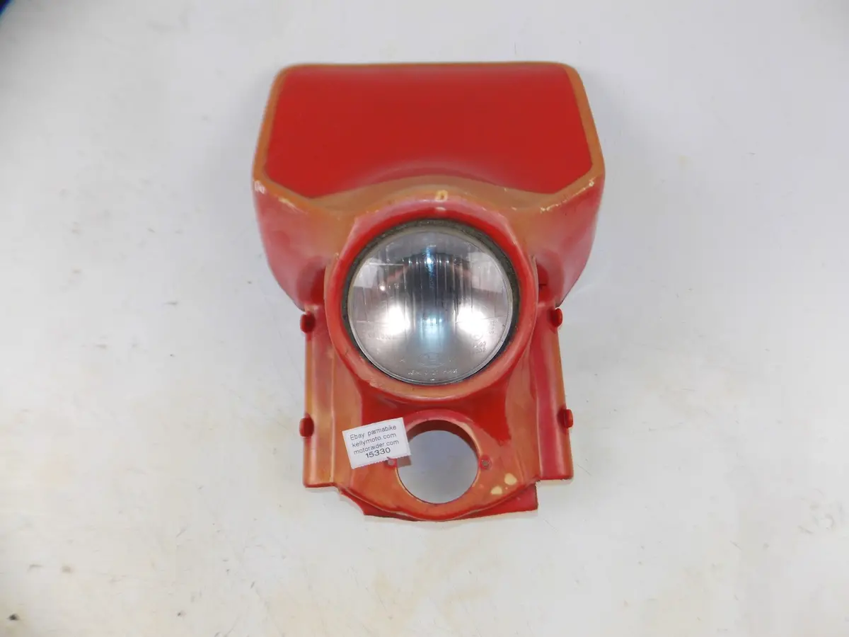 Vintage Beta Enduro Headlight Cover Red Number Plate Headlight Cev 105 1