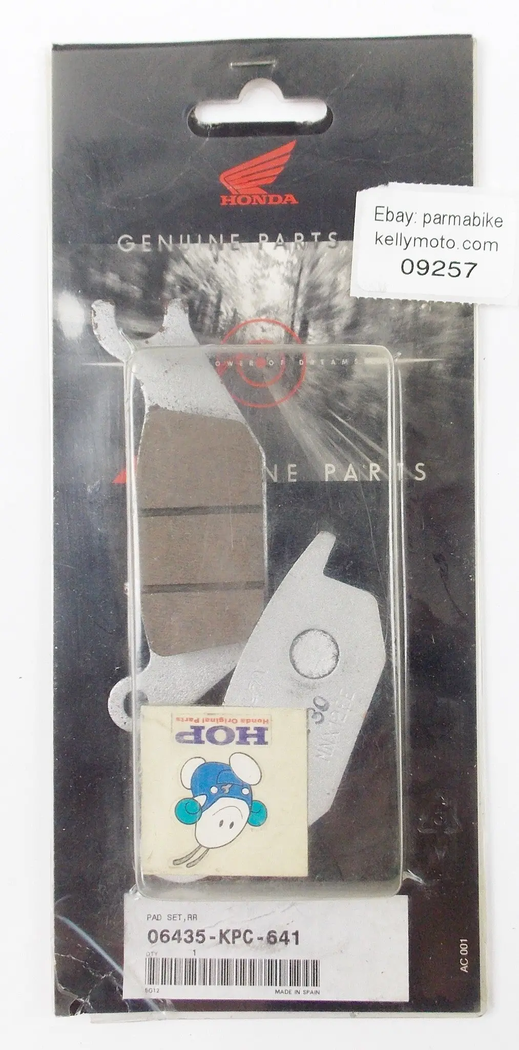 Nos Oem Honda 2001-2004 Xl125 Varadero Rear Wheel Brake Pads 06435-Kpc-641 1