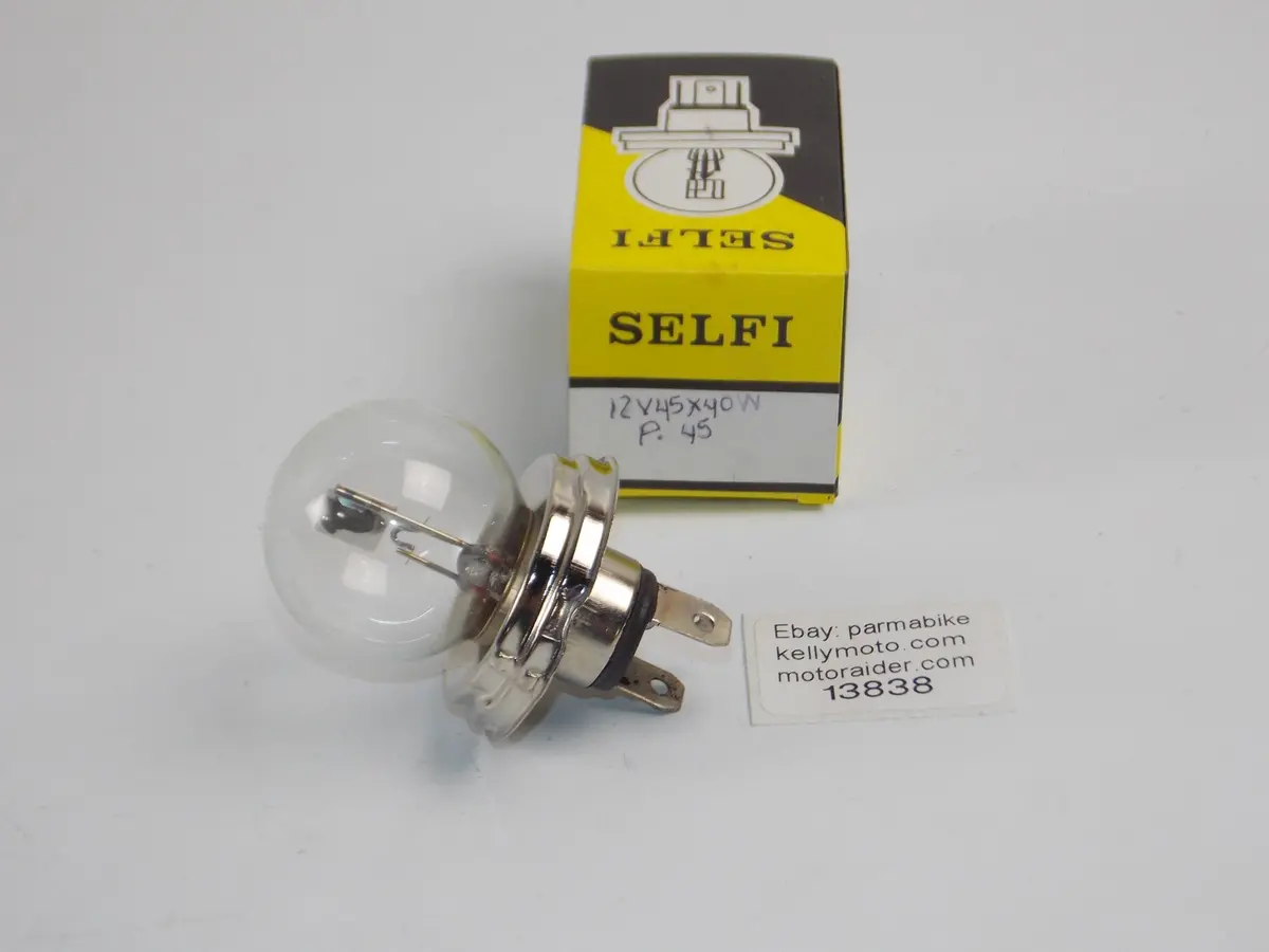 Selfi Sphere Light Bulb Double Contact 12V 45/40W P.45 Motorcycle Car Headlight 1