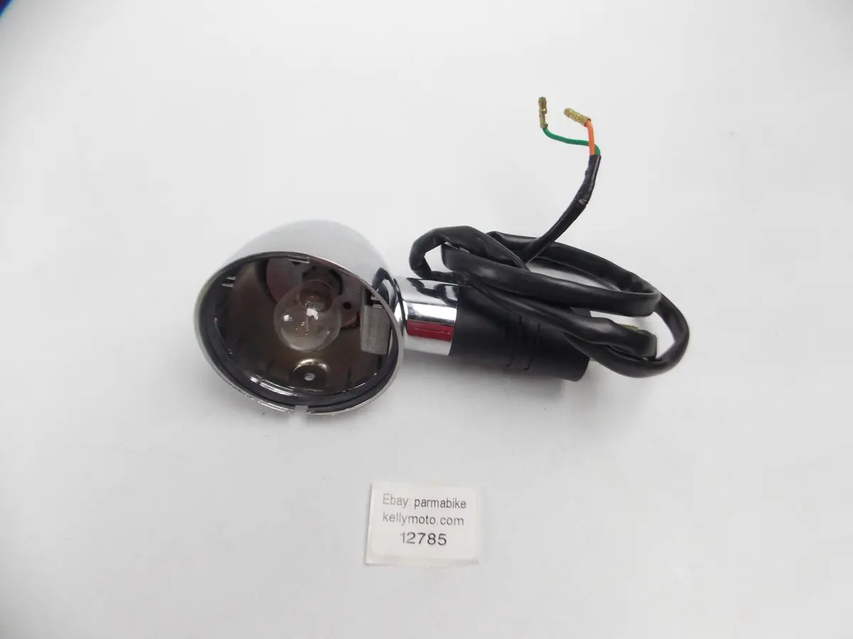 Flasher Turn Signal Blinker Chromed Bullet Style Length  5.5" Rp14 P21w 12V 21W 1