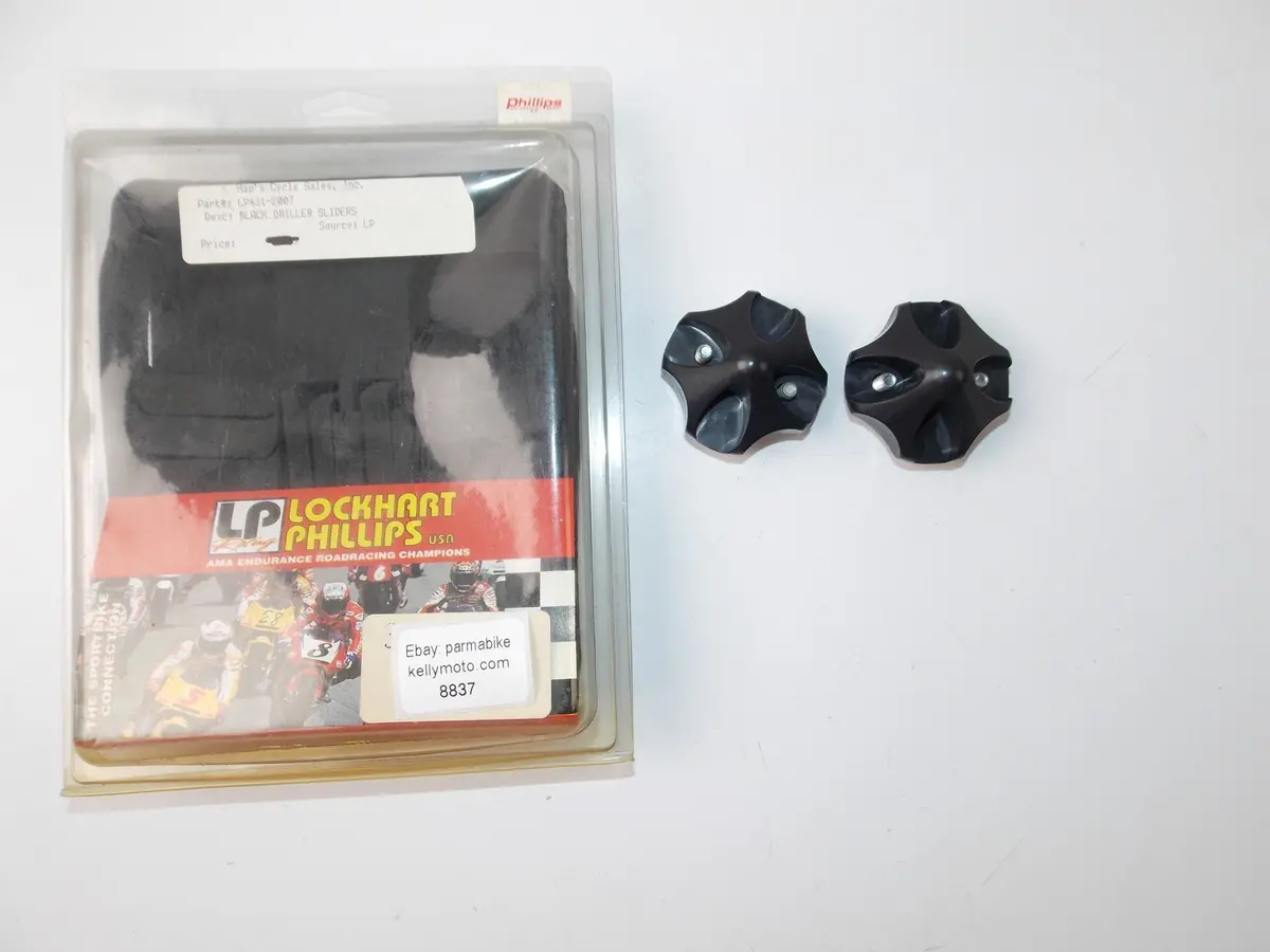 Lockhart Phillips Suzuki 2006-2007 Gsxr Black Driller Frame Sliders  Lp431-2007 1