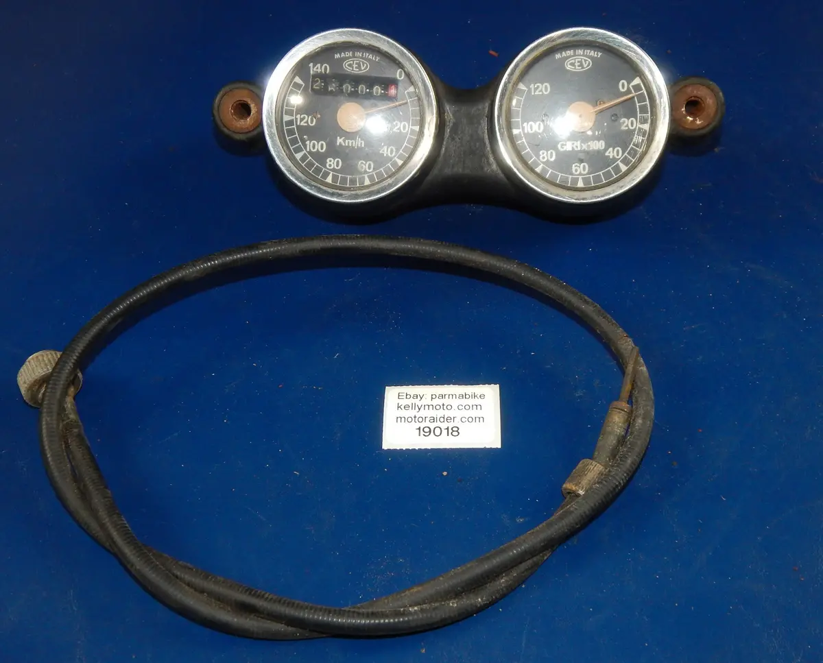 1960'S Morini Corsaro Cev Speedometer Tachometer Dashboard Vintage Italy 1