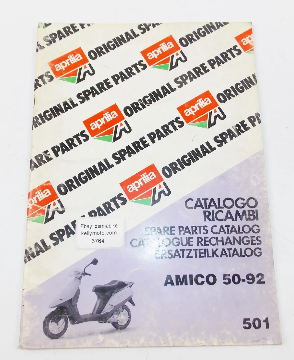 1992 Aprilia Scooter Amico 50 Spare Parts Catalog Manual Book 501 1