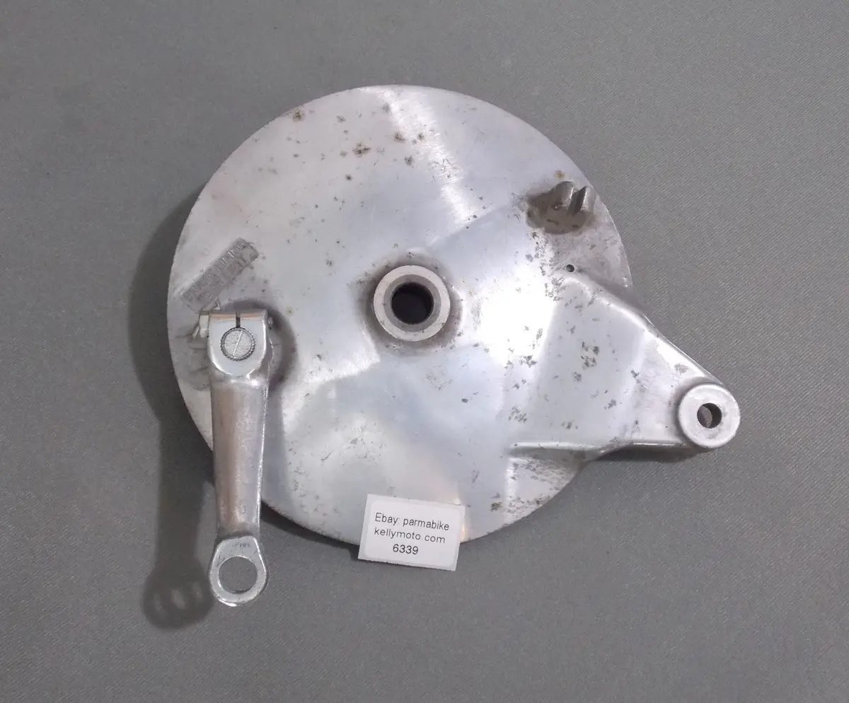 Nos Oem Suzuki 1982 Gs 450 Rear Wheel Hub Brake Plate W/Actuator Lever 200Mm 1