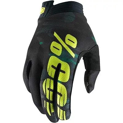 100% Hydromatic Brisker Long Gloves  (Black/Yellow) 1