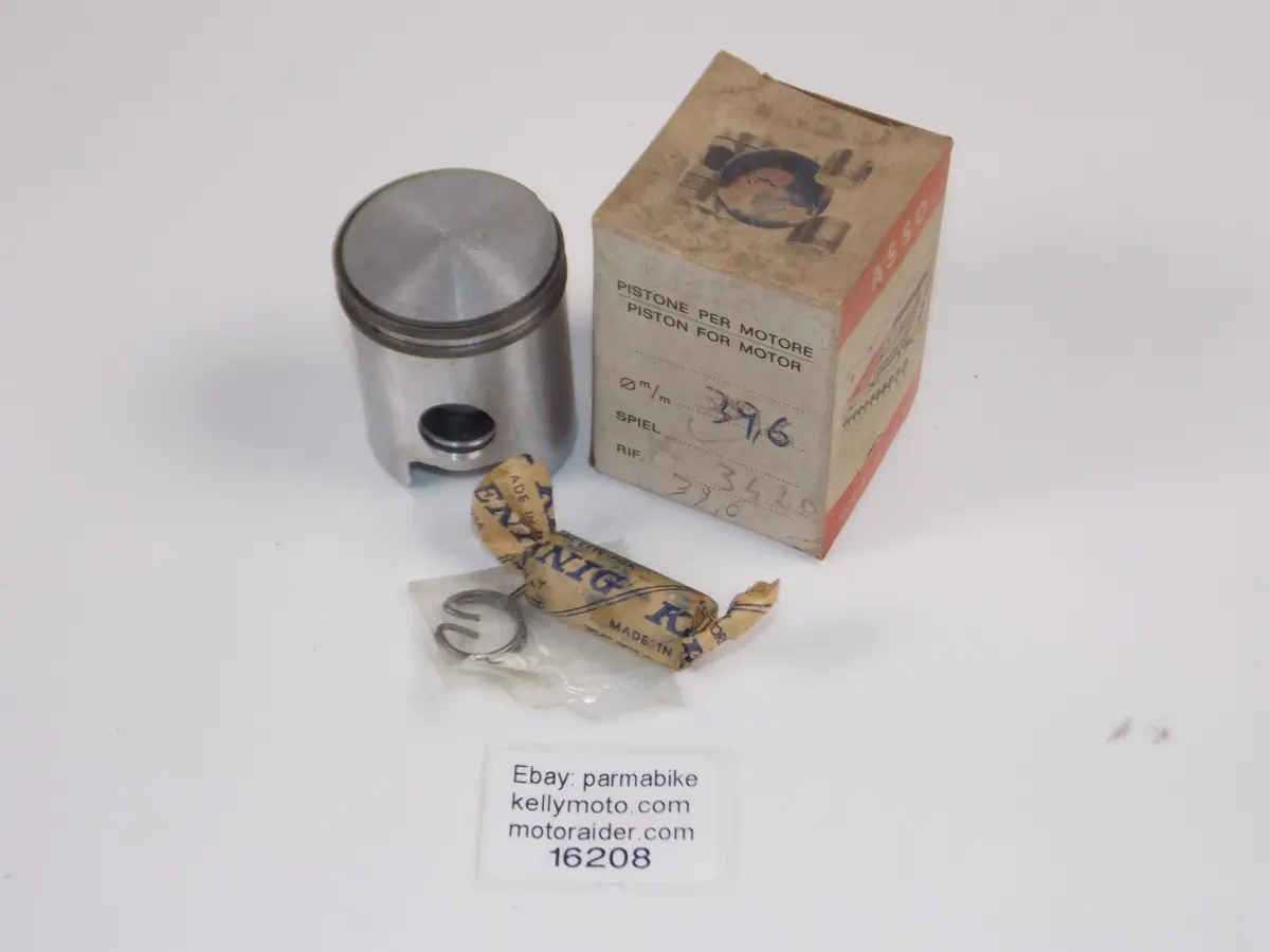 Nos Asso Werke 25-7300 Piston 39.6Mm+Ring+Circlip+14Mm Pin Vintage Italy 16208 1
