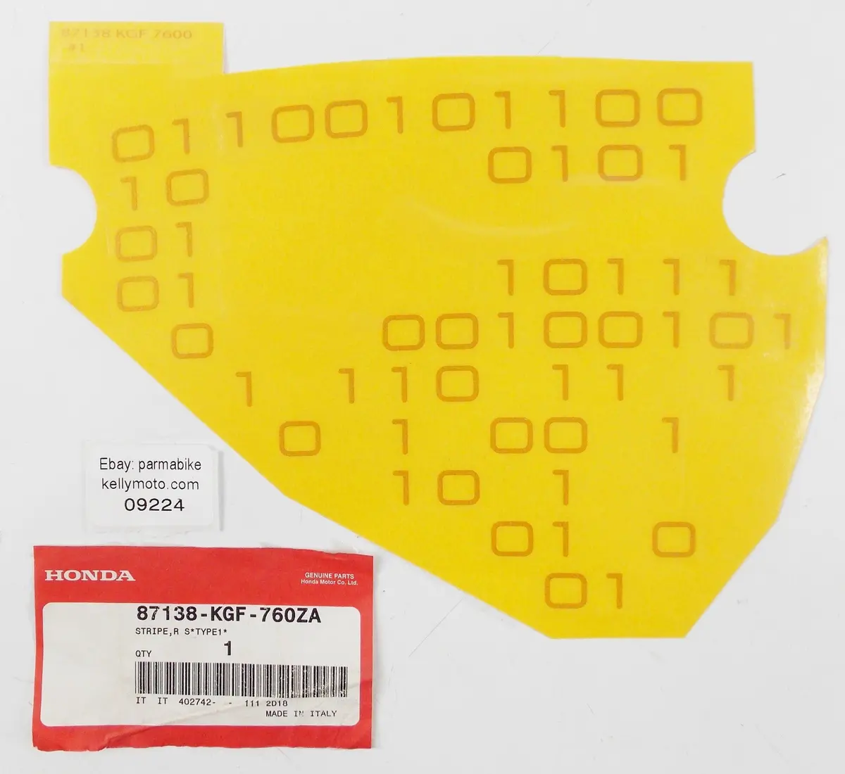 2000/01 Honda Nes150 Side Cover Type 1 Emblem Decal Mark Sticker 87139-Kgf-D20za 1