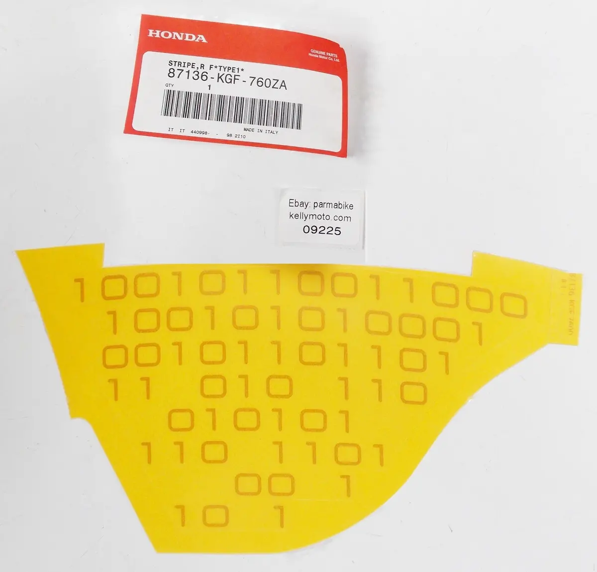 Oem 2000/01 Honda Nes150 Lower Cover Type 1 Emblem Decal Sticker 87136-Kgf-760Za 1