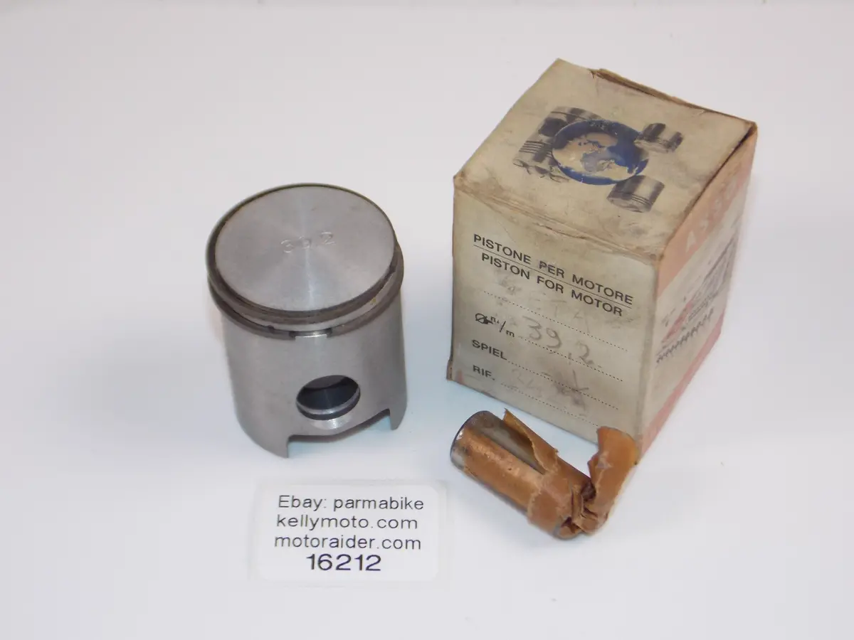 Nos Asso Werke 25-7300 Piston 39.2Mm + Rings + 14Mm Piston Vintage Italy 16212 1