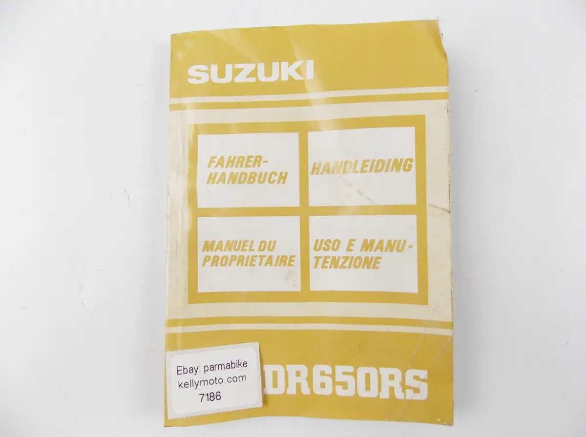 1990 Suzuki Owner User Maintenance Manual Book Catalog Dr650rs 99011-12D51-022 1