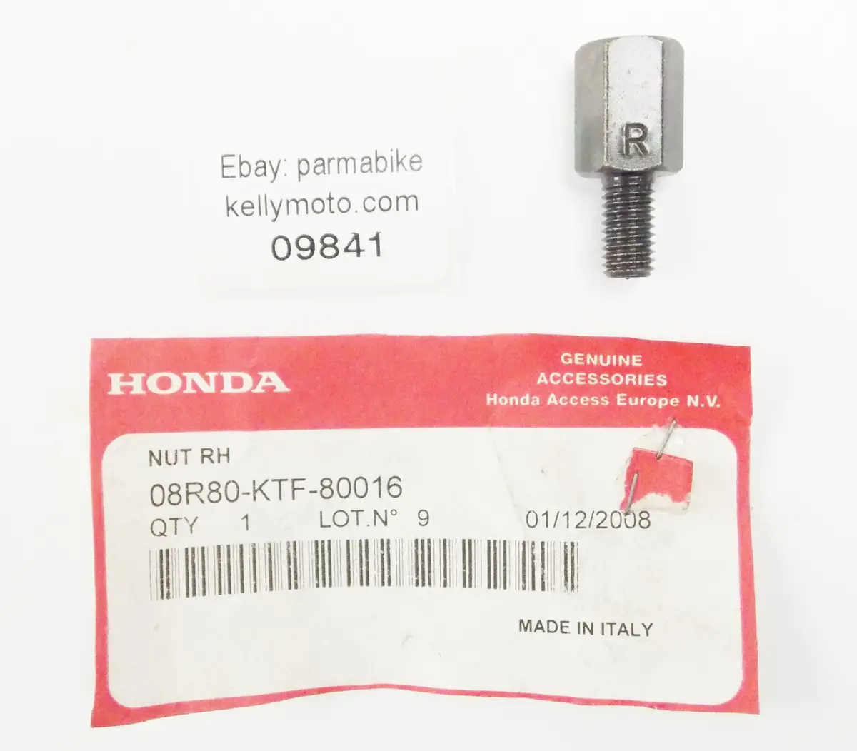 Nos Oem 2006-2010 Honda Pes125/10  Right Hand Nut  08R80-Ktf-80016 1