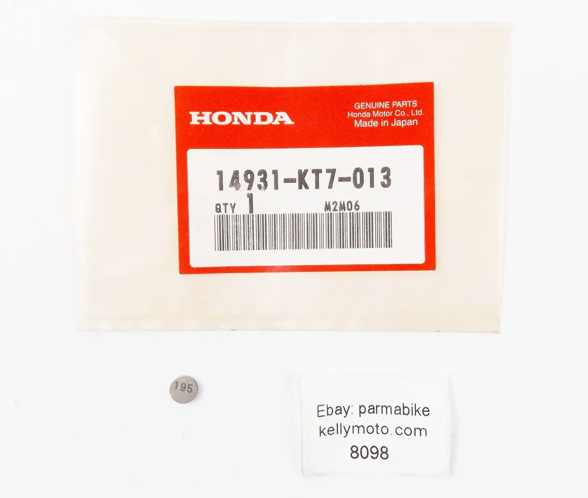 Nos Oem Honda 2011-2018 Cb1000 2013 Cb1100 2019 Cb300 Shim Tappet 14931-Kt7-013 1