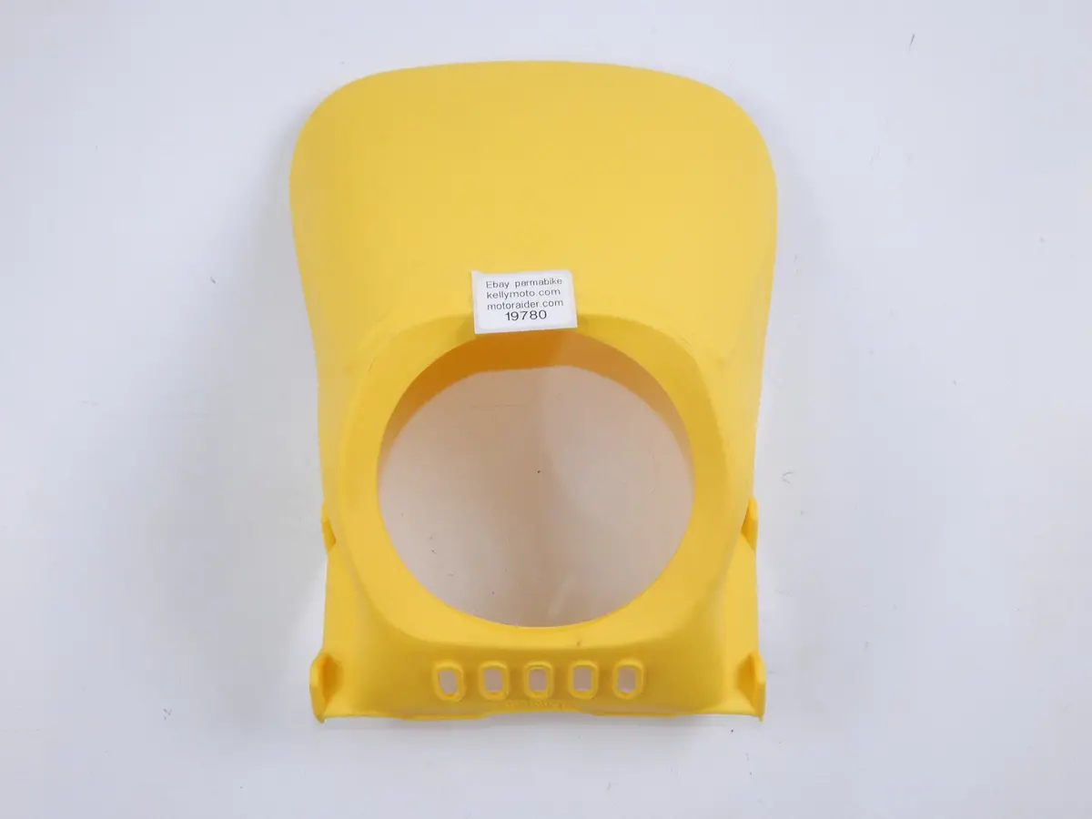 Universal Nonfango Pk-533 Headlight Cowling Number Plate Yellow 8"X13" Vintage 1