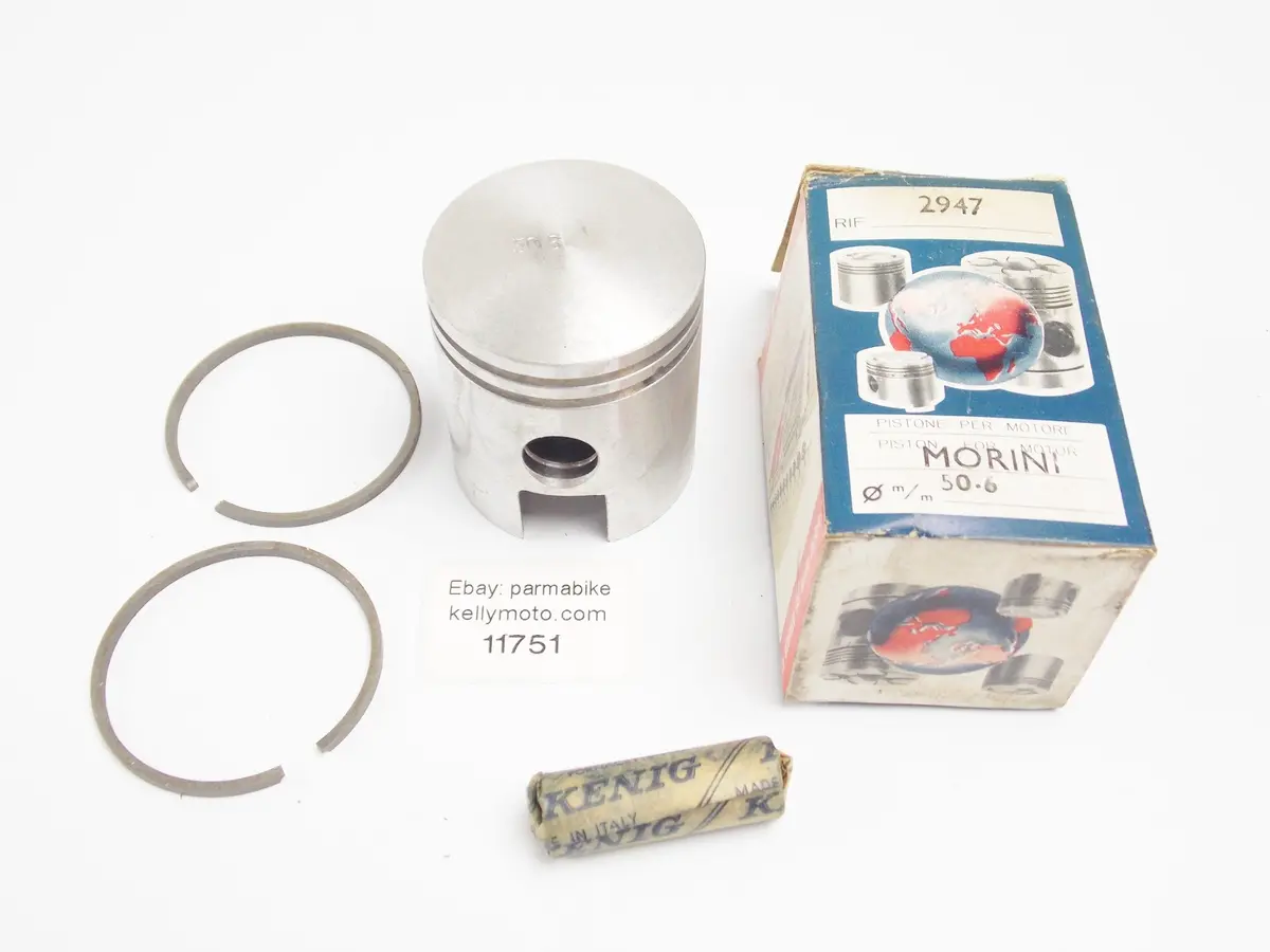 Nos Asso Werke 2947 Piston + Rings + Pin + D. 50.6 Mm (I) Franco Morini 1